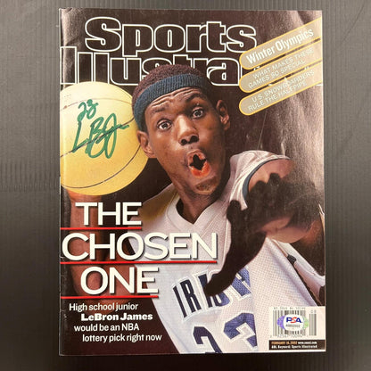 LeBron James Signed 2001 SI Magazine "The Chosen One" PSA Auto Grade 10 GOAT