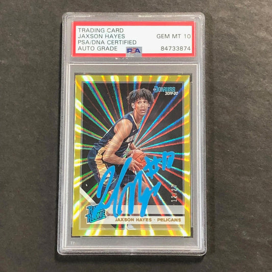 2019-20 Panini Donruss #207 Jaxson Hayes Signed Card AUTO 10 PSA Slabbed RC Peli