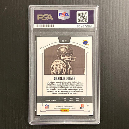 2019 Panini Legacy #107 Charlie Joiner Signed Card PSA AUTO Slabbed Chargers
