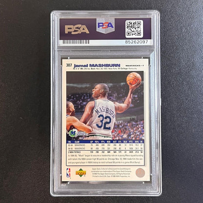 1995 Upper Deck Collector's Choice #307 Jamal Mashburn Signed Card PSA Slabbed M