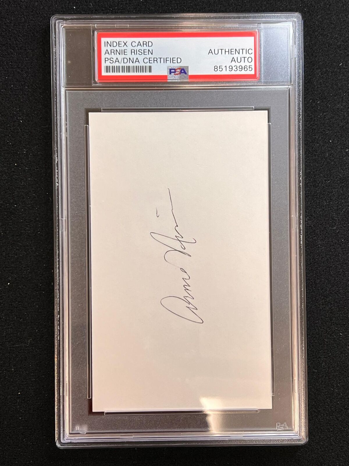 Arnie Risen Signed index card Auto PSA Slabbed Ohio State