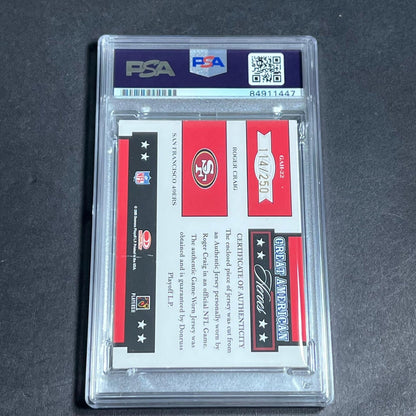 2005 Leaf Rookies and Stars #GAH-22 Roger Craig Signed Card AUTO 10 PSA Slabbed