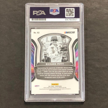2021 Panini Prizm Racing #82 Richard Petty Signed Card AUTO GRADE 10 PSA Slabbed