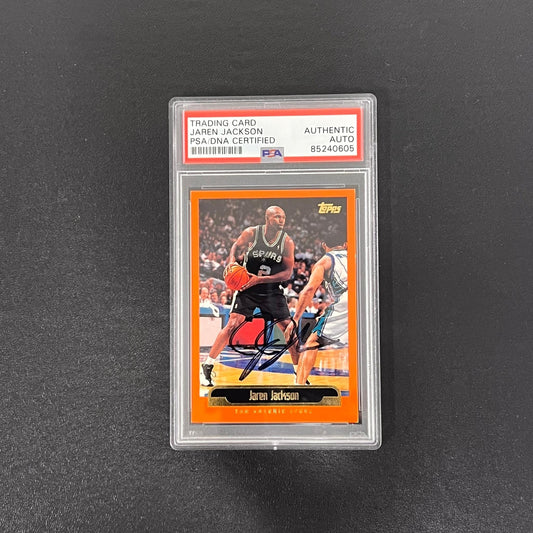 1999-00 Topps #79 Jaren Jackson Signed Card AUTO PSA Slabbed Spurs