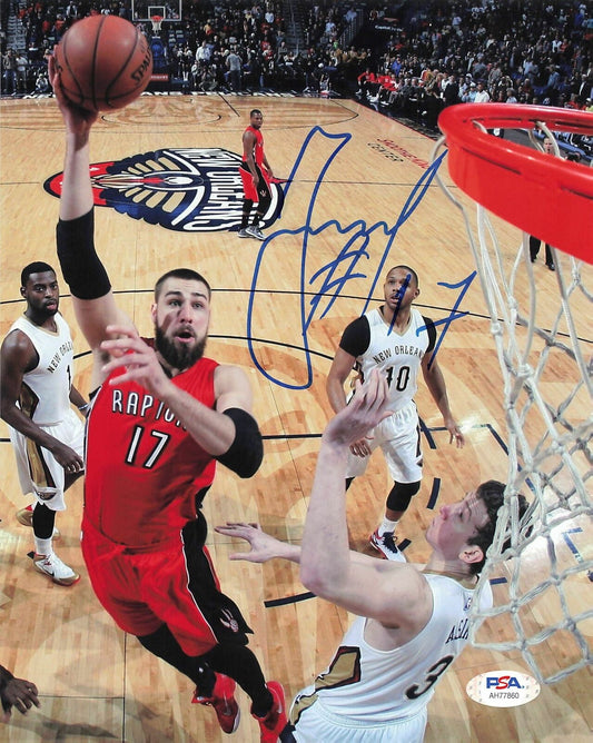 Jonas Valanciunas signed 8x10 photo PSA/DNA Toronto Raptors Autographed