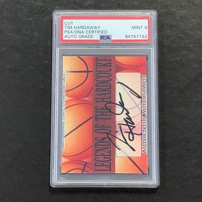 Tim Hardaway signed cut PSA/DNA slabbed Auto 9 Autographed Warriors