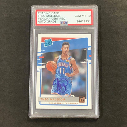 2020-21 Donruss Rated Rookie #242 Theo Maledon Signed Card AUTO 10 PSA Slabbed R