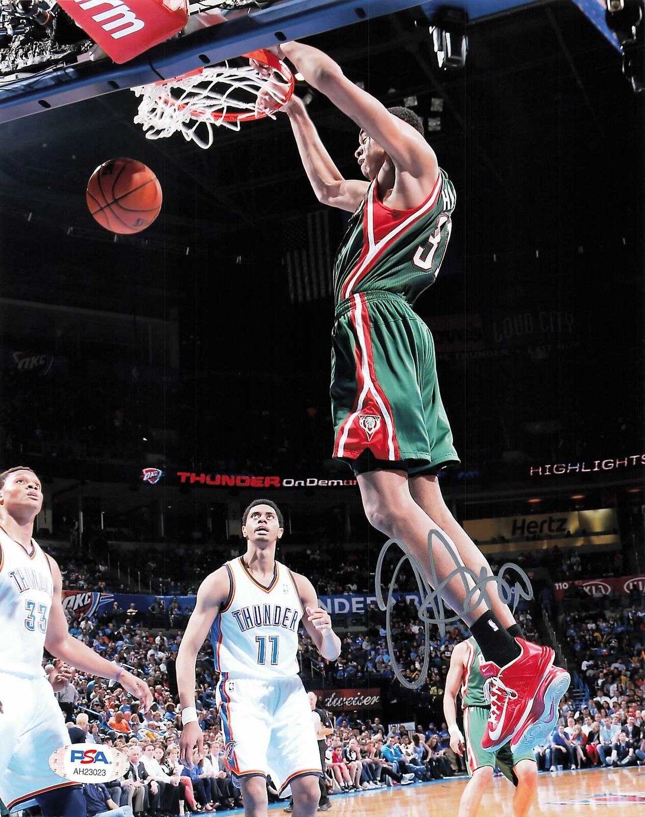 John Henson signed 8x10 photo PSA/DNA Milwaukee Bucks Autographed