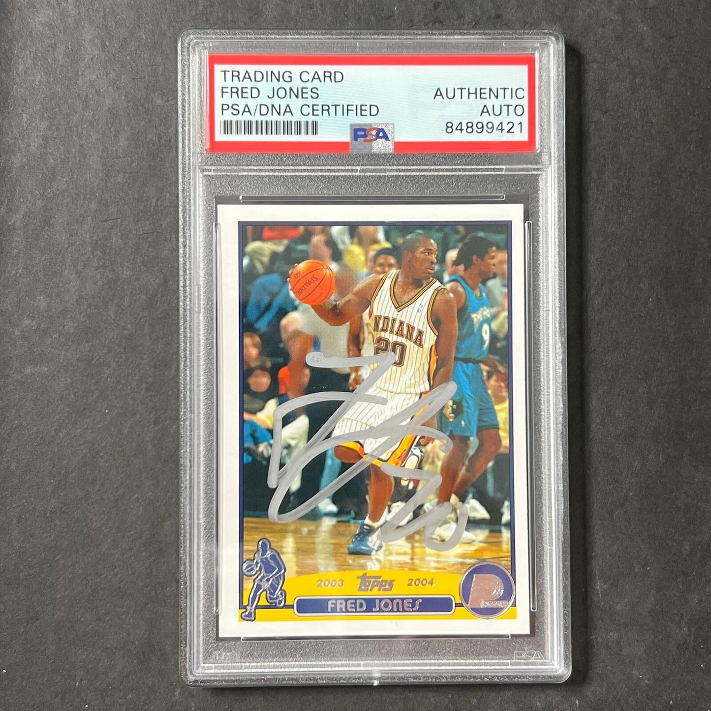 2003-04 Topps #197 FRED JONES Signed Card AUTO PSA/DNA Slabbed Pacers