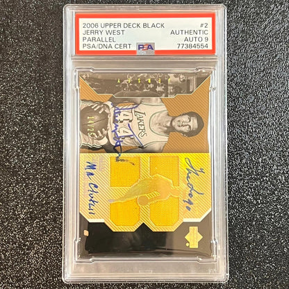 2006 Upper Deck Black Parallel #2 JERRY WEST Signed Card Authentic AUTO 9 PSA Sl