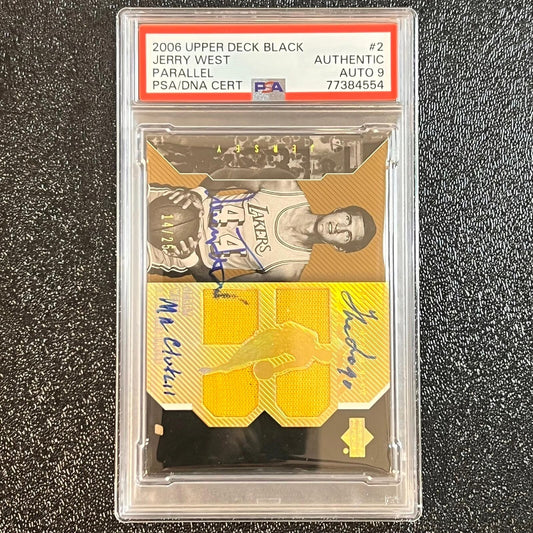 2006 Upper Deck Black Parallel #2 JERRY WEST Signed Card Authentic AUTO 9 PSA Sl
