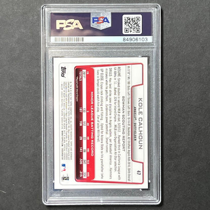 2012 Bowman Chrome #47 Kole Calhoun Signed Card Auto Grade 10 PSA Slabbed Angels