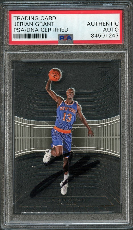 2015-16 Panini Clear Vision #85 Jerian Grant Signed Card AUTO PSA Slabbed RC Kni