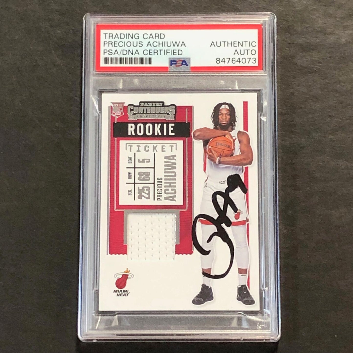 2020-21 Panini Contenders #RS-PAH PRECIOUS ACHIUWA Signed Card AUTO PSA/DNA Slab