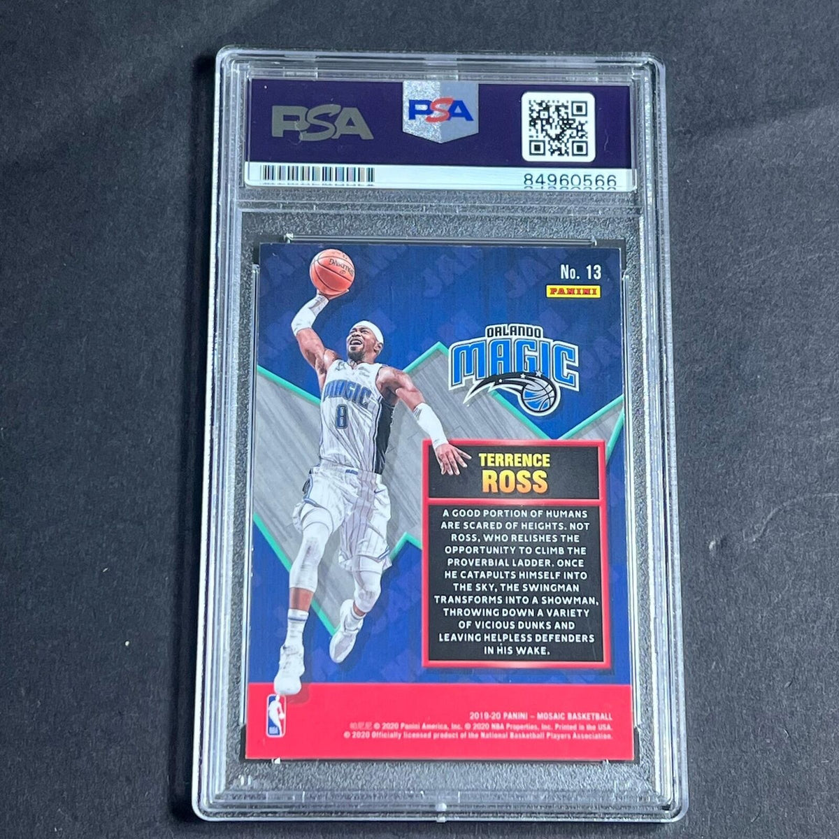 2019-20 Panini Mosaic #13 Terrence Ross Signed Card AUTO PSA Slabbed Magic