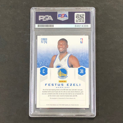 2012-13 Panini Prestige Prestigious Picks #74 Festus Ezeli Signed Card AUTO 10 P