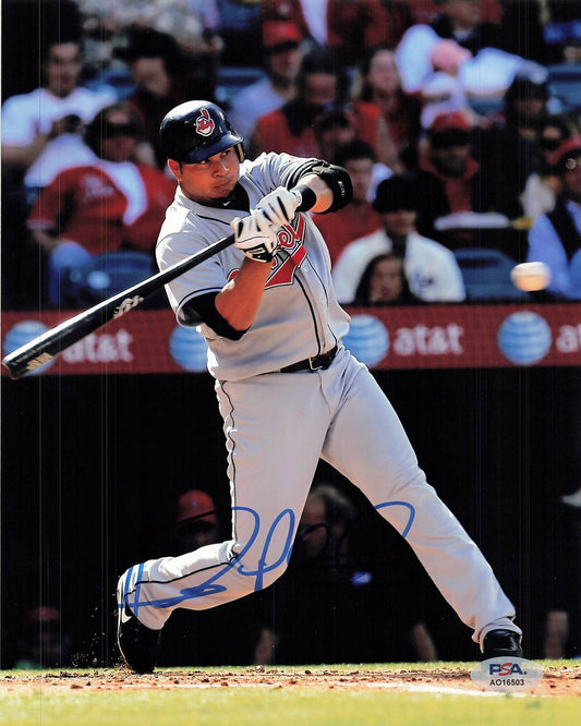 Jhonny Peralta signed 8x10 photo PSA/DNA Indians Autographed