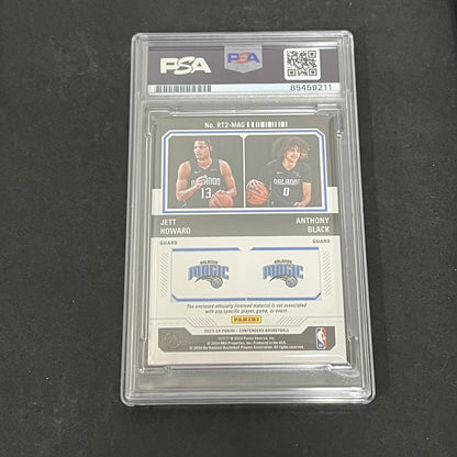 2023-24 Panini Contenders #RT2-MAG Anthony Black and Jett Howard Signed Card PSA