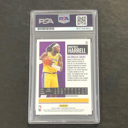 2020-21 NBA Panini Contenders #91 Montrezl Harrell Signed Card AUTO PSA Slabbed