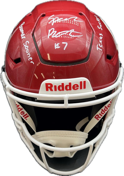 Spencer Rattler Signed Full Size Riddell Helmet PSA/DNA Oklahoma Sooners Autogra