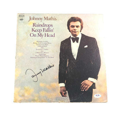 JOHNNY MATHIS LP Vinyl PSA/DNA Raindrops Keep Fallin' on My Head Album autograph