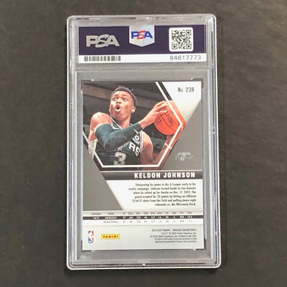 2019 Panini Mosaic #238 Keldon Johnson Signed Card Auto 10 PSA Slabbed RC Spurs