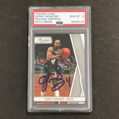 2010-11 Panini Prestige #149 Sidney Moncrief Signed Card AUTO 10 PSA Slabbed Buc