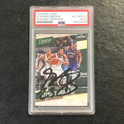 2017-18 Panini Prestige #193 STERLING BROWN Signed Card AUTO PSA/DNA Slabbed Buc