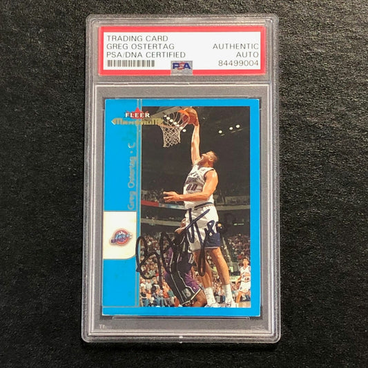 2001-02 Fleer Maximum #77 Greg Ostertag Signed Card AUTO PSA Slabbed Jazz