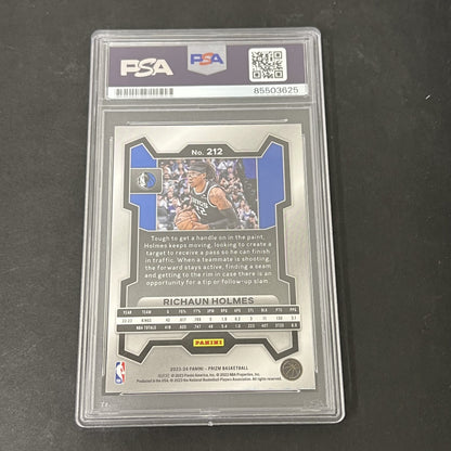 2023-24 Panini Prizm Basketball #212 Richaun Holmes signed card PSA