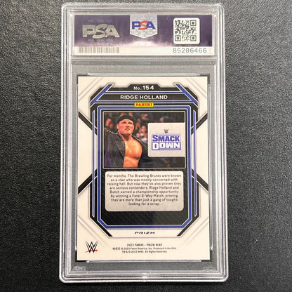 2023 Panini Prizm Smackdown #154 Ridge Holland Signed Card PSA/DNA AUTO 10 Slabb