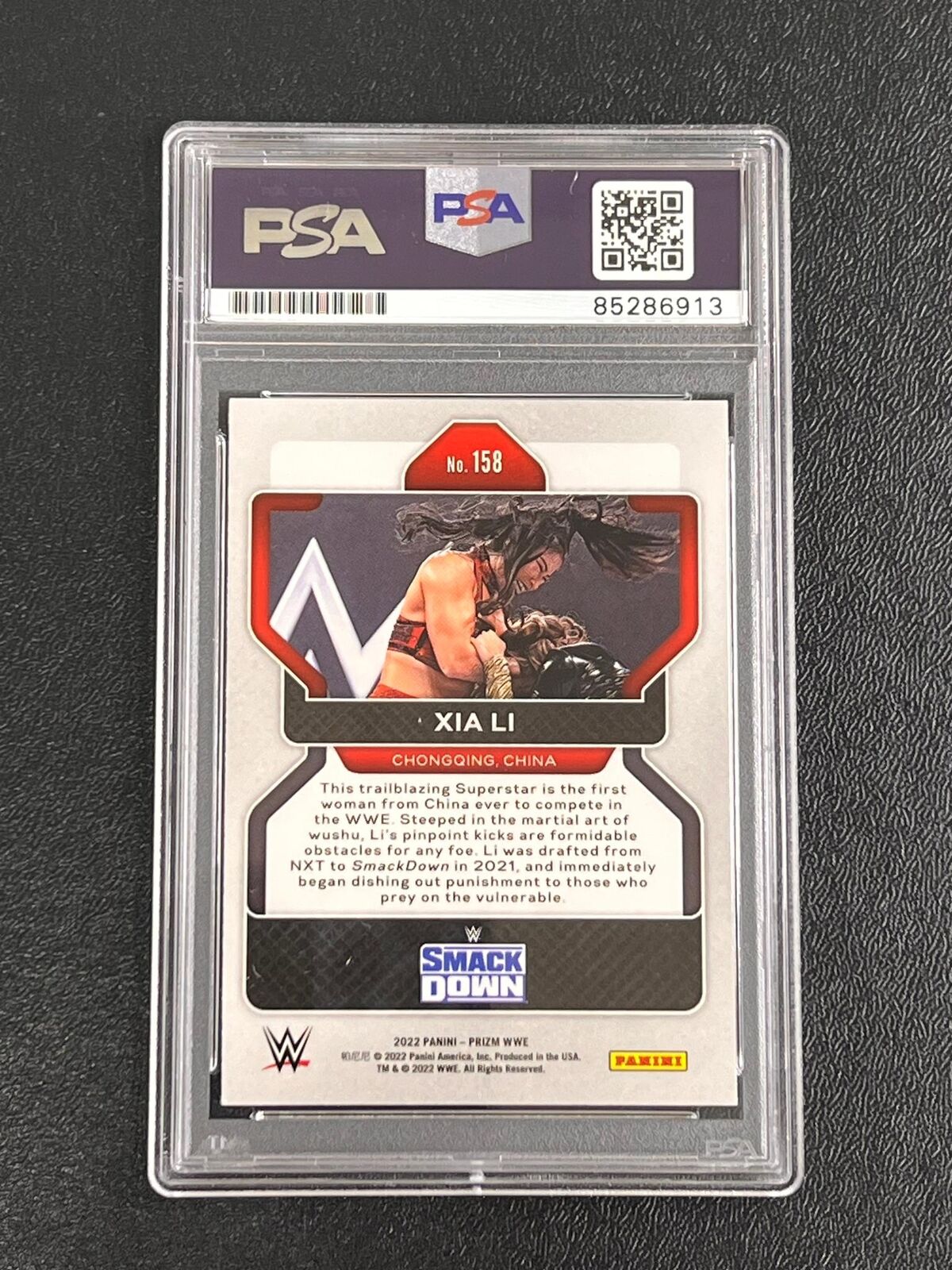 2022 Panini Prizm WWE #158 Xia Li Signed Card PSA/DNA Slabbed AUTO Wrestler