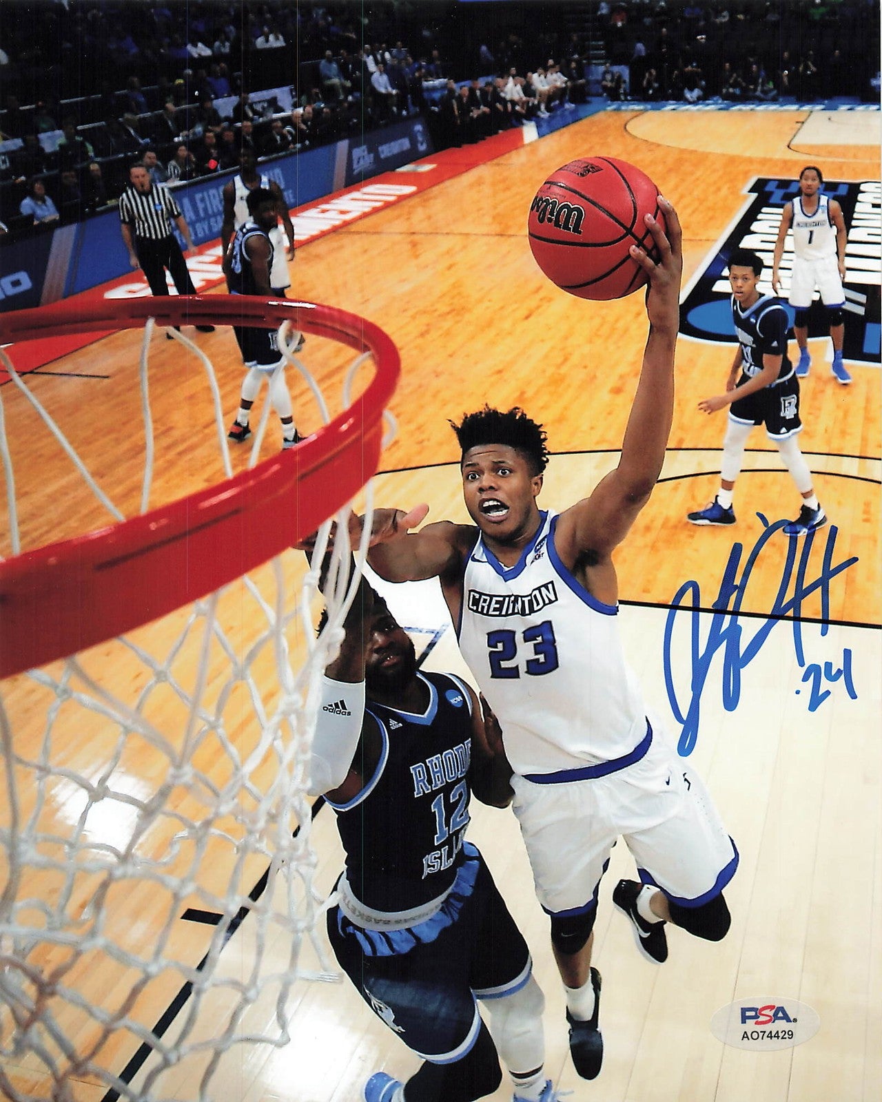 Justin Patton Signed photo PSA Creighton Bluejays