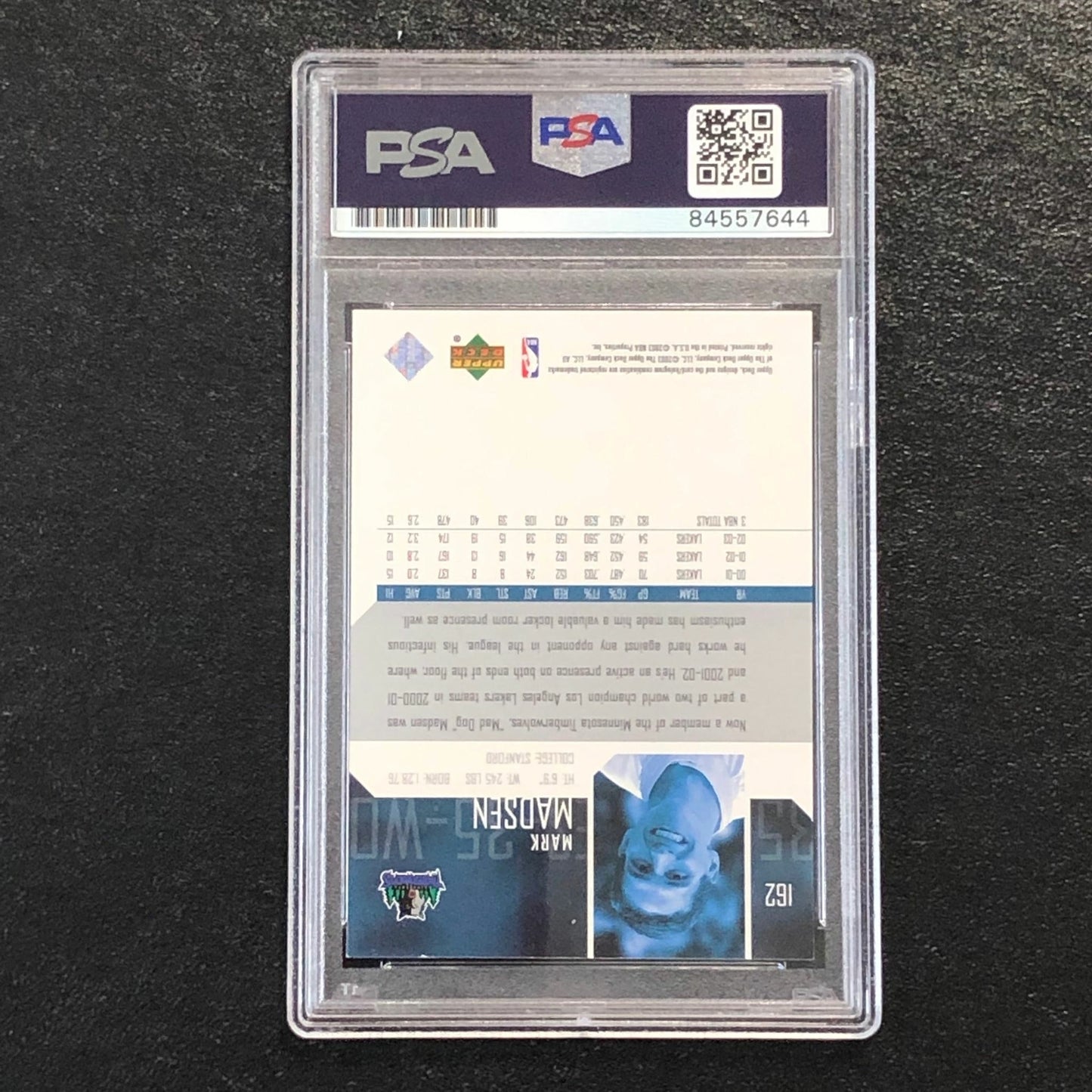2003-04 Upper Deck Basketball #162 Mark Madsen Signed Card AUTO 10 PSA Slabbed T