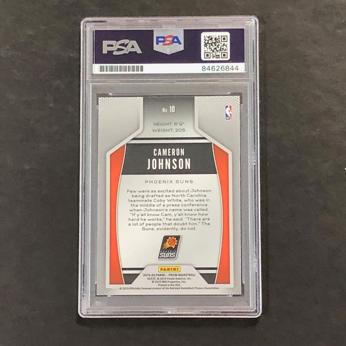 2019-20 Panini Prizm Instant Impact #10 Cameron Johnson Signed Card AUTO 10 PSA