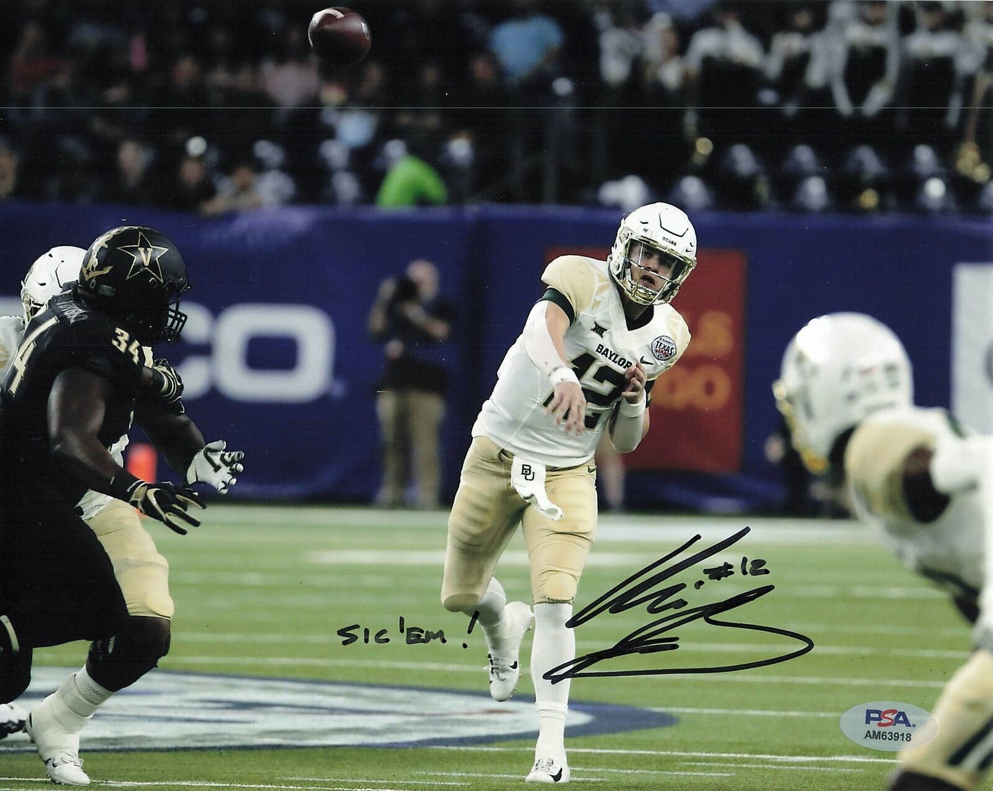 Charles Brewer signed 8x10 photo PSA/DNA Baylor Autographed