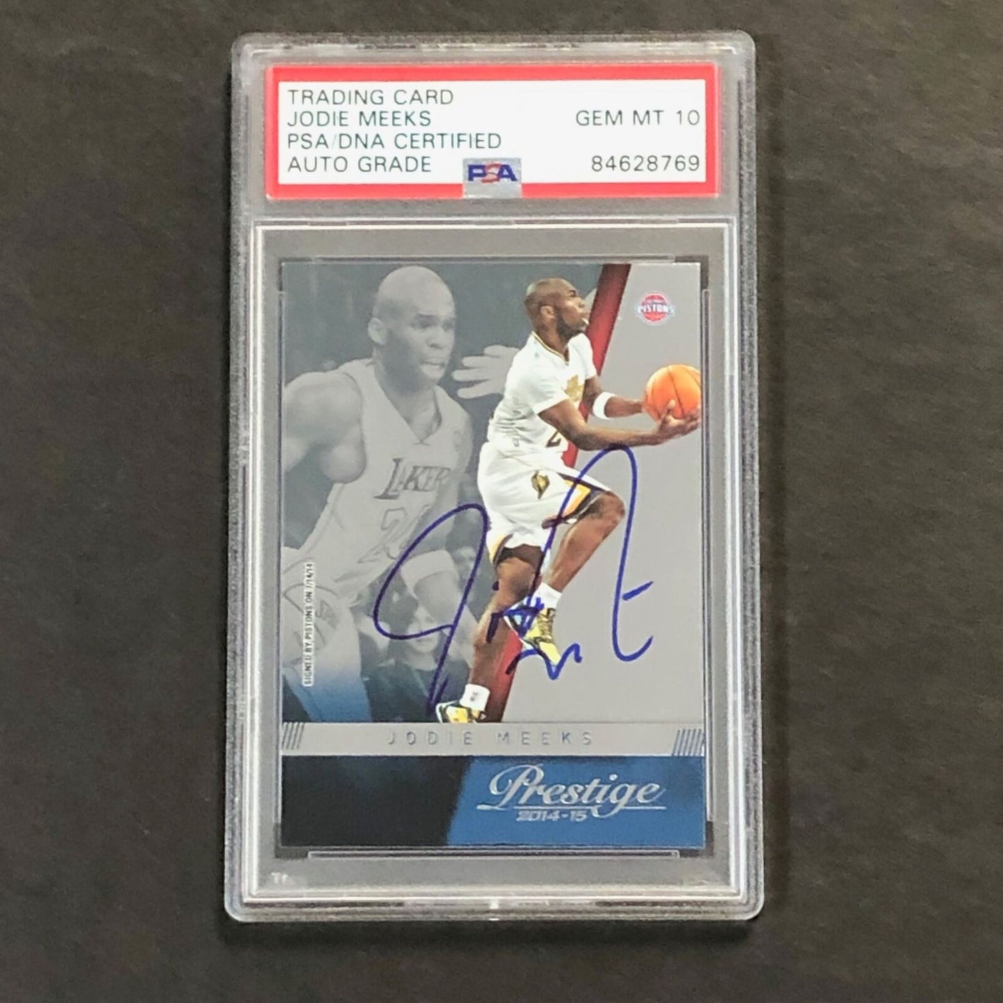 2014-15 Prestige Basketball #122 Jodie Meeks Signed Card AUTO 10 PSA Slabbed Pis