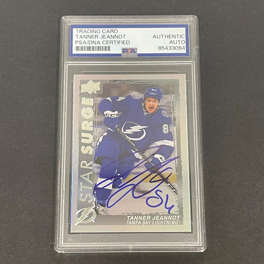 2022-23 Upper Deck #SS-1 Tanner Jeannot Signed Card PSA Slabbed AUTO Tampa Bay L