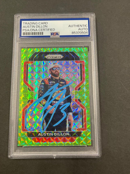 2022 Panini Prizm #7 Austin Dillon Signed Card AUTO PSA/DNA Slabbed Nascar