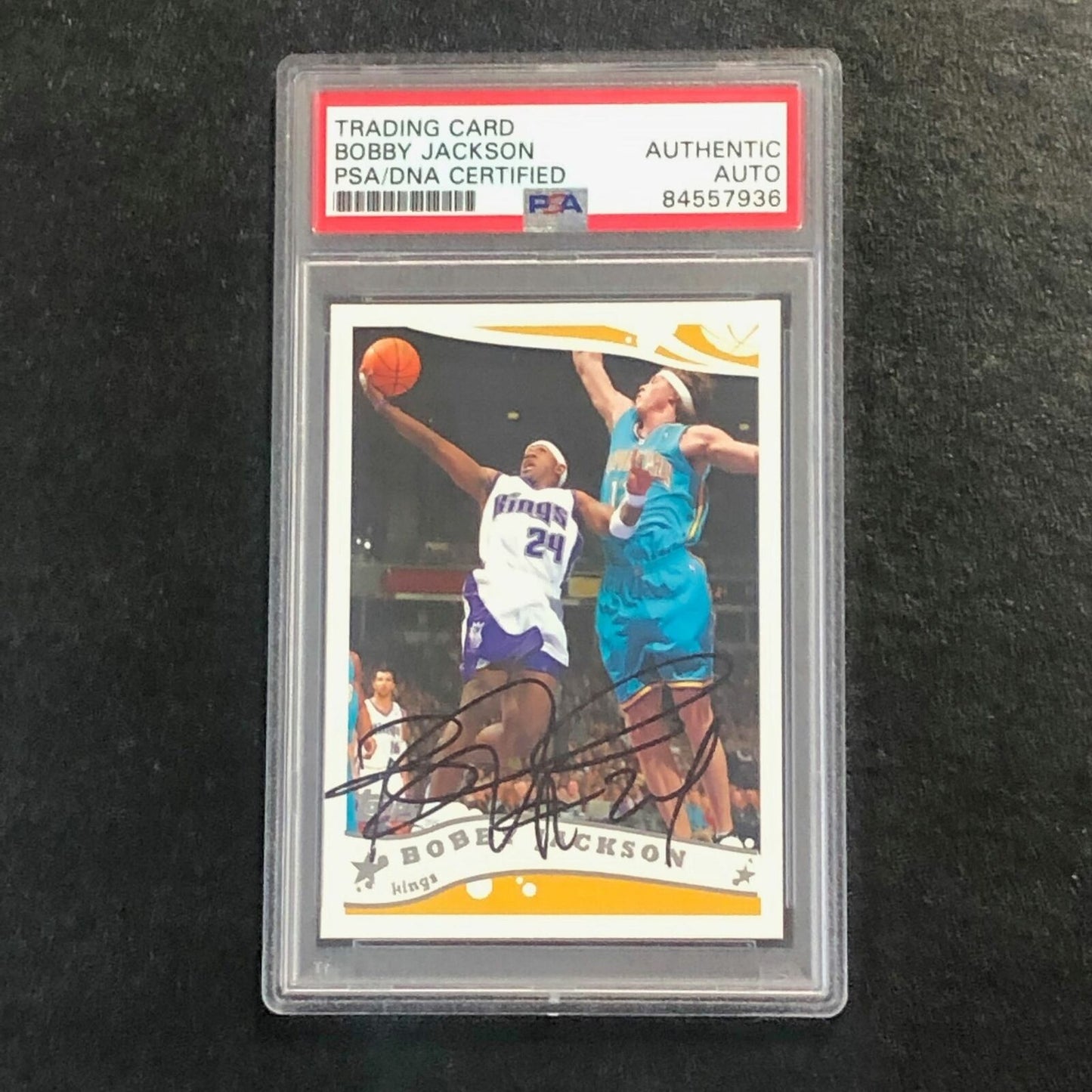 2005-06 Topps #97 Bobby Jackson Signed Card AUTO PSA Slabbed Kings