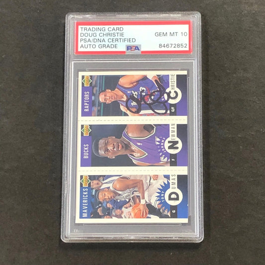 1996-97 Upper Deck #M170 DOUG CHRISTIE Signed Card AUTO 10 PSA/DNA Slabbed Rapto
