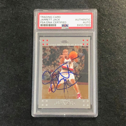 2007-08 Topps Chrome #86 Jarrett Jack Signed Card AUTO PSA Slabbed Trail Blazers