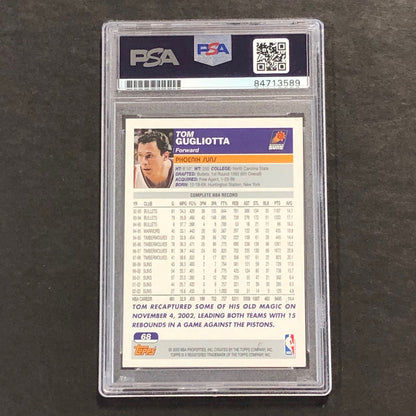 2003-04 Topps #68 Tom Gugliotta Signed AUTO PSA Slabbed Suns
