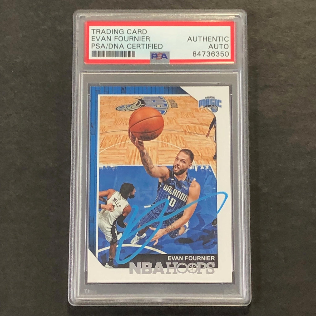 2018-19 Panini NBA Hoops #169 EVAN FOURNIER Signed Card AUTO PSA Slabbed Magic