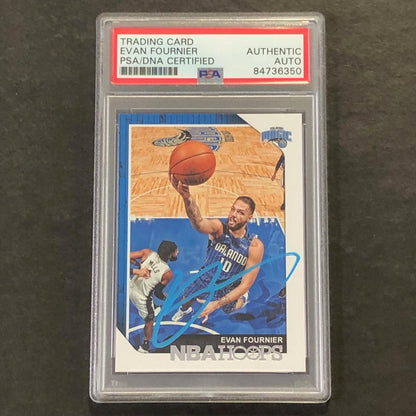 2018-19 Panini NBA Hoops #169 EVAN FOURNIER Signed Card AUTO PSA Slabbed Magic