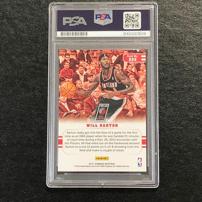 2012-13 Panini Marquee #222 Will Barton Signed Card AUTO 10 PSA Slabbed RC Trail