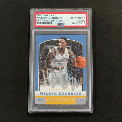 2012-13 Panini #174 Wilson Chandler Signed Card PSA Slabbed