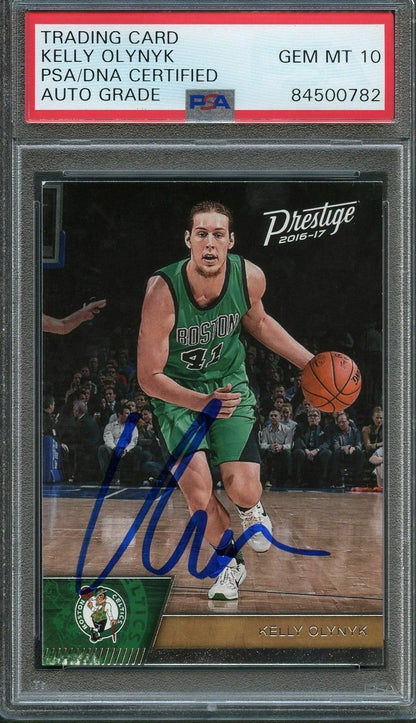 2016-17 Panini Prestige #43 Kelly Olynyk Signed Rookie Card AUTO 10 PSA Slabbed