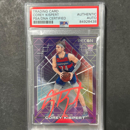 2021-22 Panini Recon #221 COREY KISPERT Signed Card AUTO PSA Slabbed Wizards