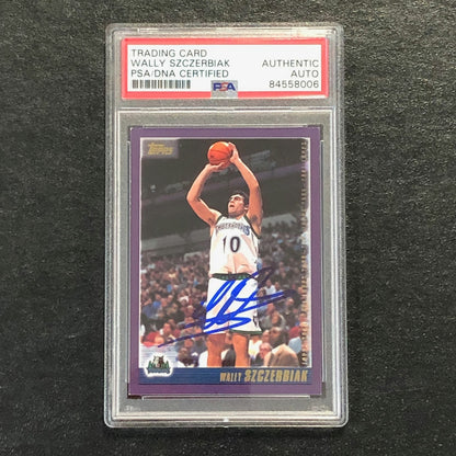 2000-01 Topps #62 Wally Szczerbiak Signed Card AUTO PSA Slabbed Minnesota Timber